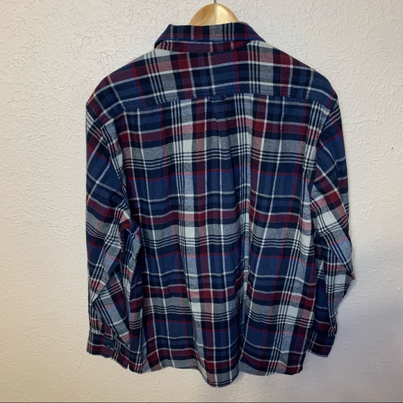 NWT Eddie Bauer Blue Bristol Plaid Flannel - Picture 5 of 6